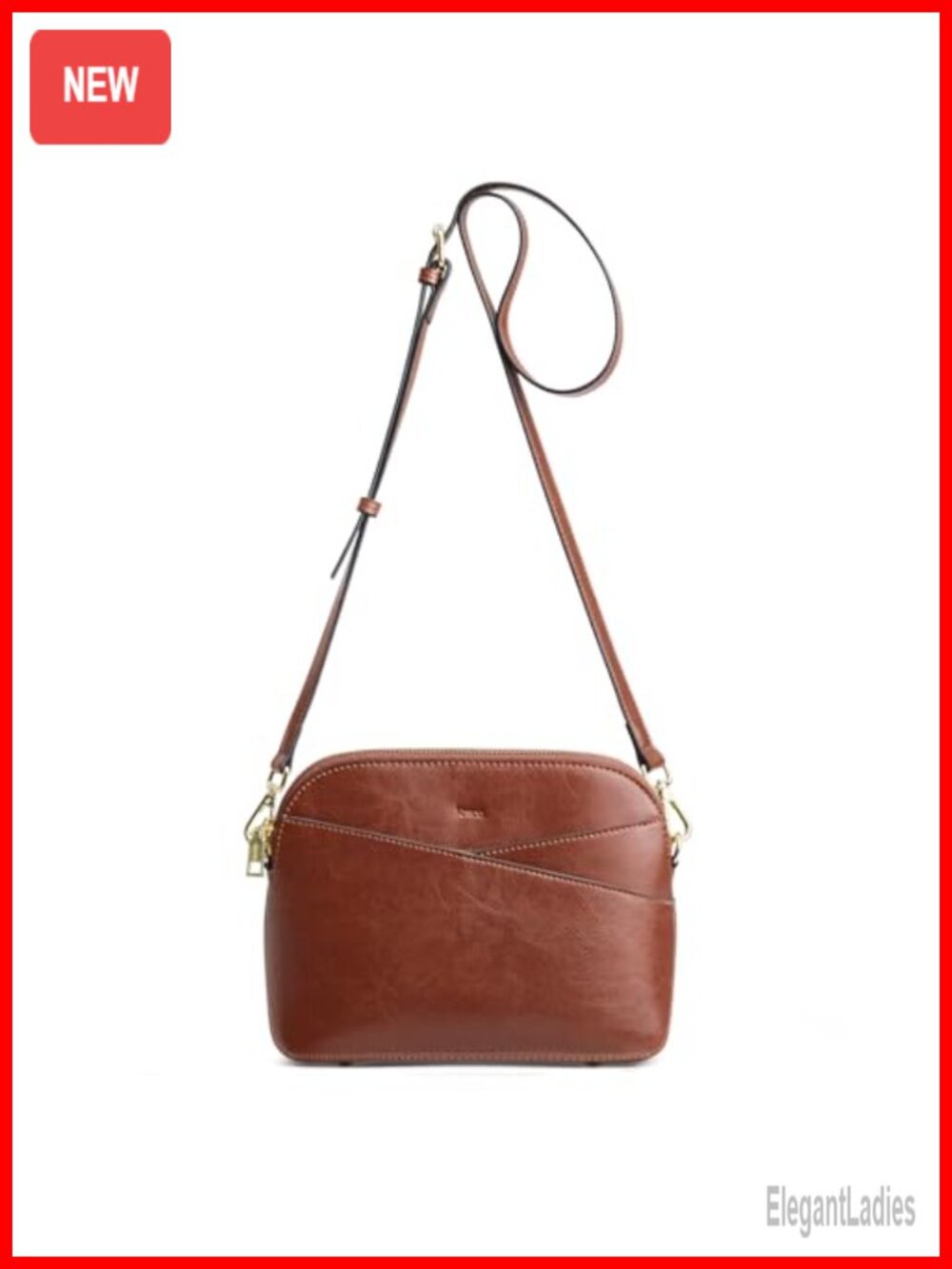 Genuine Leather Crossbody Bag Small Satchel Adjustable Strap